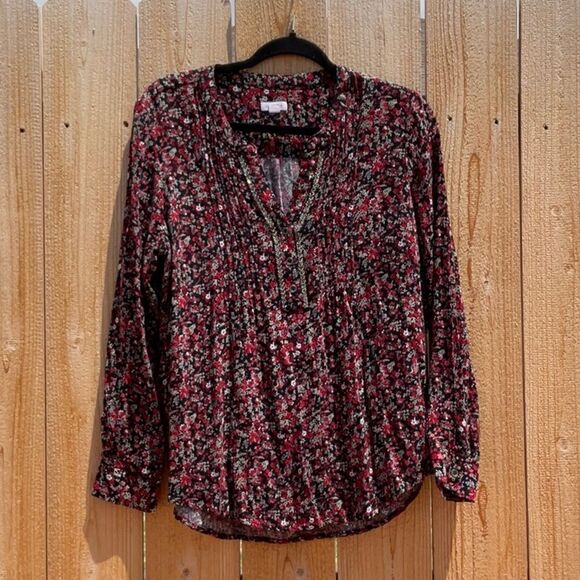 Take 50% OFF- Westport Women’s Floral Blouse Long-Sleeved,Size-L - Picture 1 of 8